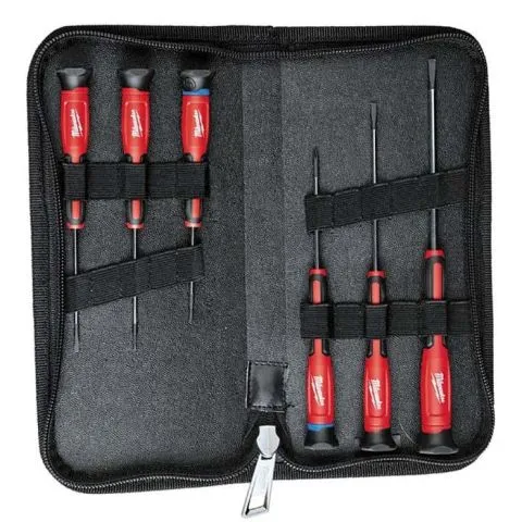 Precision Milwaukee Precisionsskruvmejselsats 6-pack Reapris